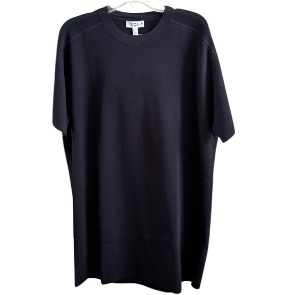 COS Knitted T-Shirt Dress in Navy Blue Size Large. NWT - Picture 5 of 12